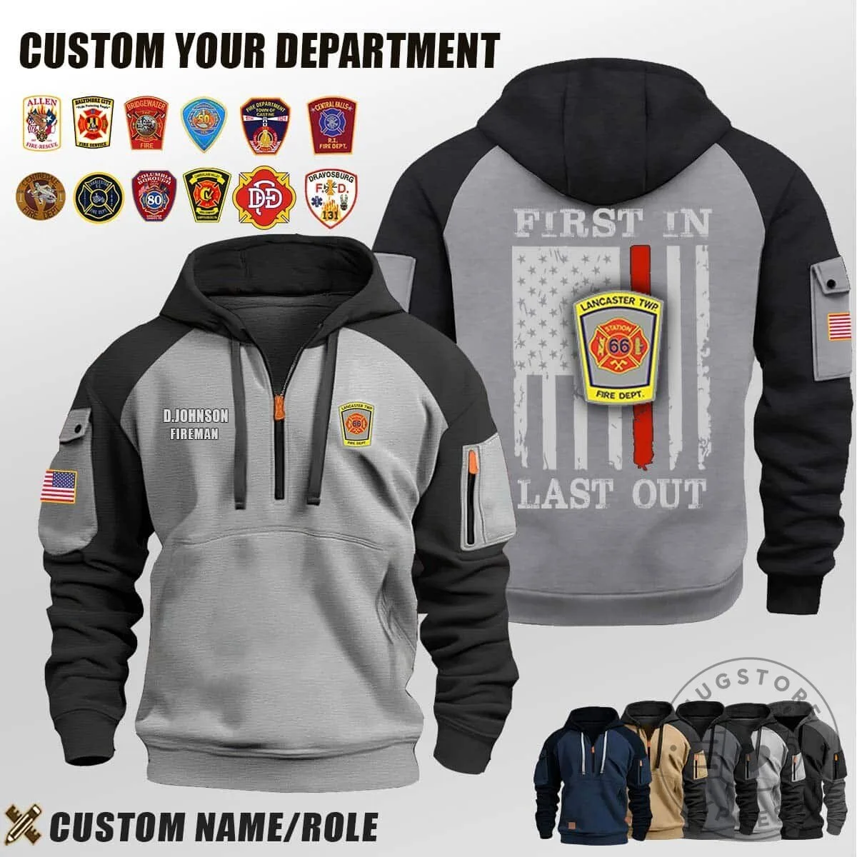 Lancaster Township Fire Department First In Last Out Firefighter Hoodie 9 Lancaster Township Fire Department First In Last Out Firefighter Hoodie