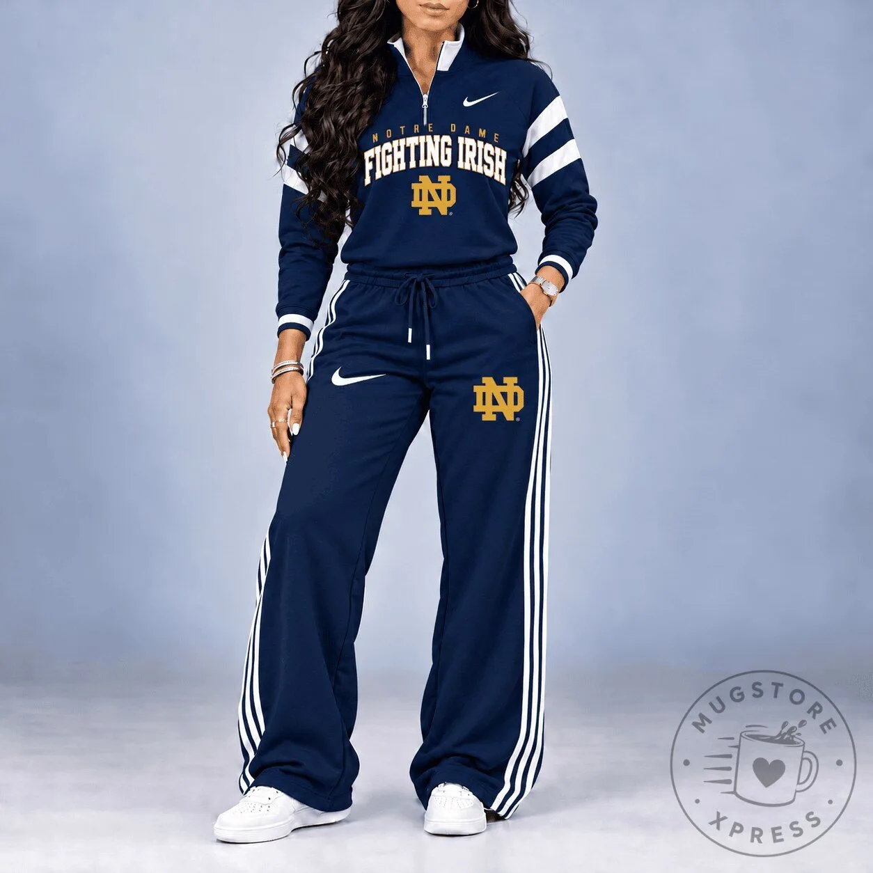 Notre Dame Fighting Irish NCAA Game Day Varsity Quarter-Zip Sweatshirt