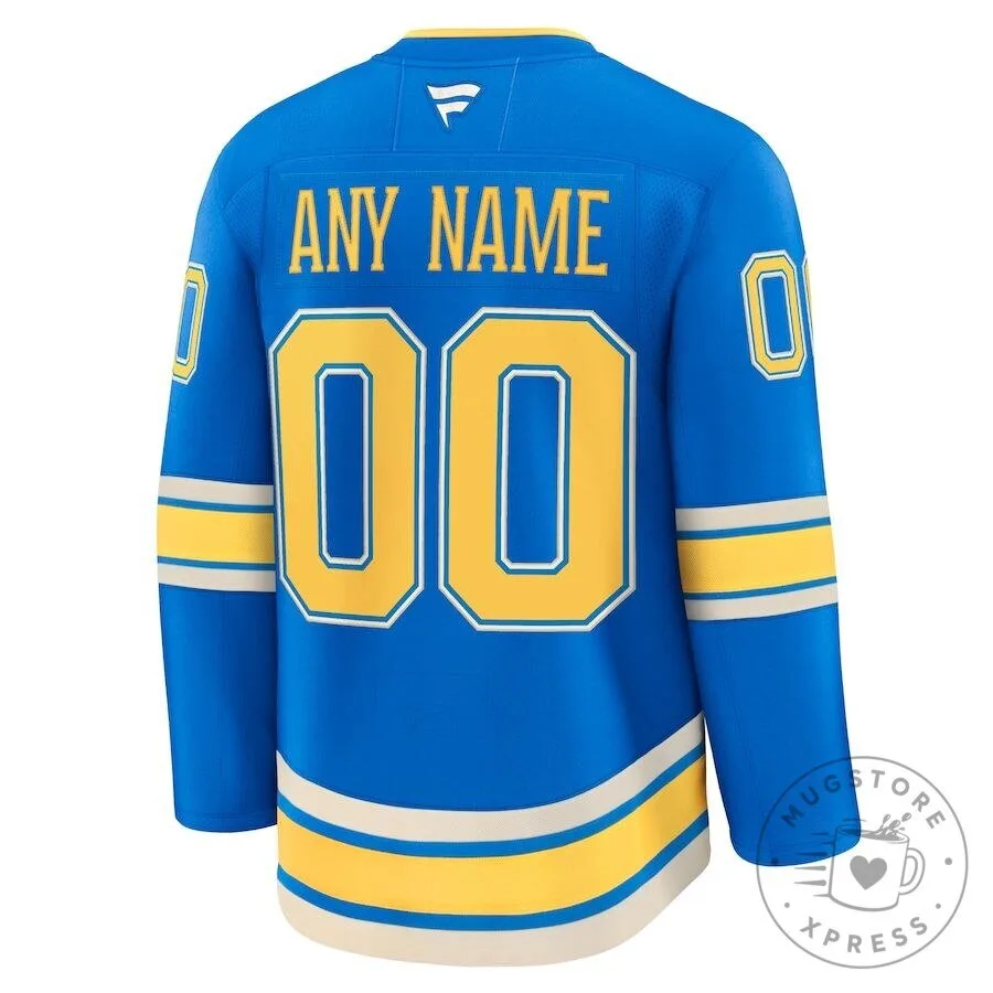 St. Louis Blues Alternate Blue and Yellow National Hockey League Jersey 7 St. Louis Blues Alternate Blue and Yellow National Hockey League Jersey