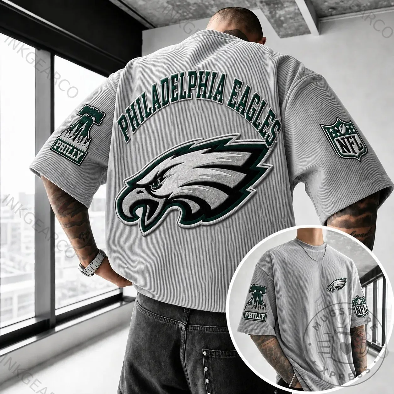 Philadelphia Eagles NFL Football Team Logo Short Sleeve T-Shirt 1 Philadelphia Eagles NFL Football Team Logo Short Sleeve T-Shirt