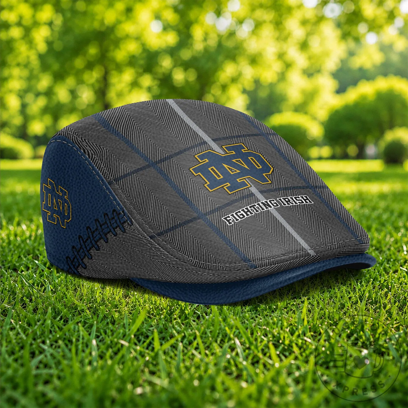 Notre Dame Fighting Irish Plaid Flat Cap Hat 9 Notre Dame Fighting Irish Plaid Flat Cap Hat