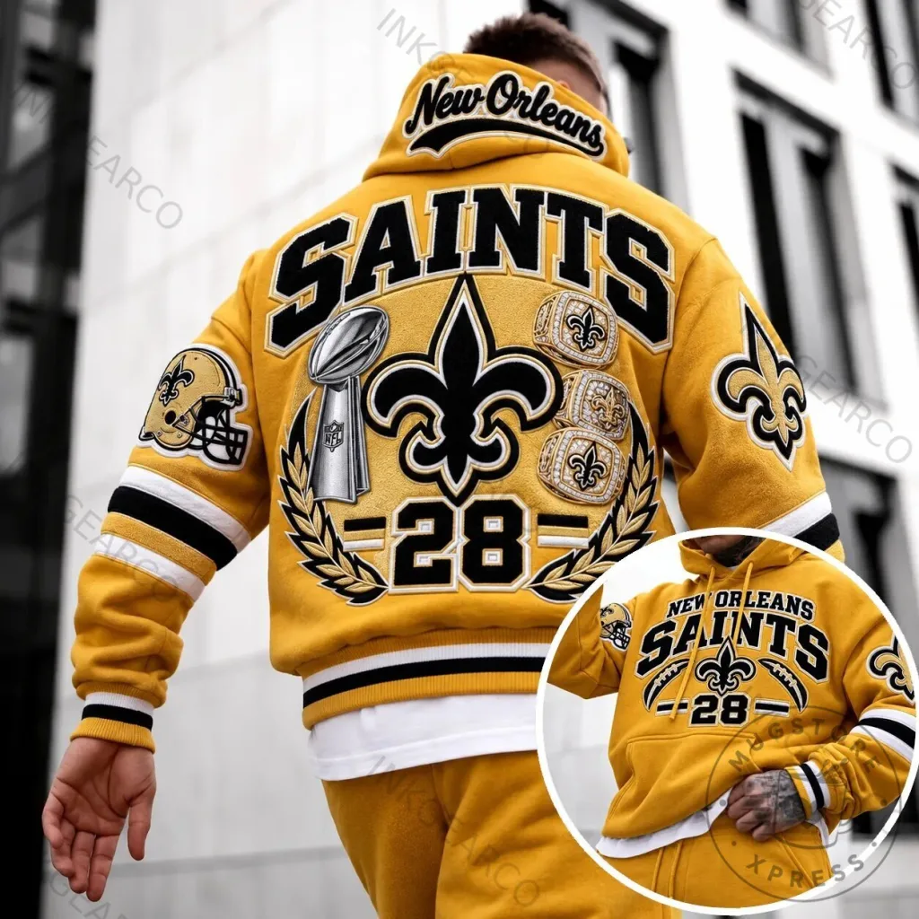 Gold Hoodie for New Orleans Saints Super Bowl Champions