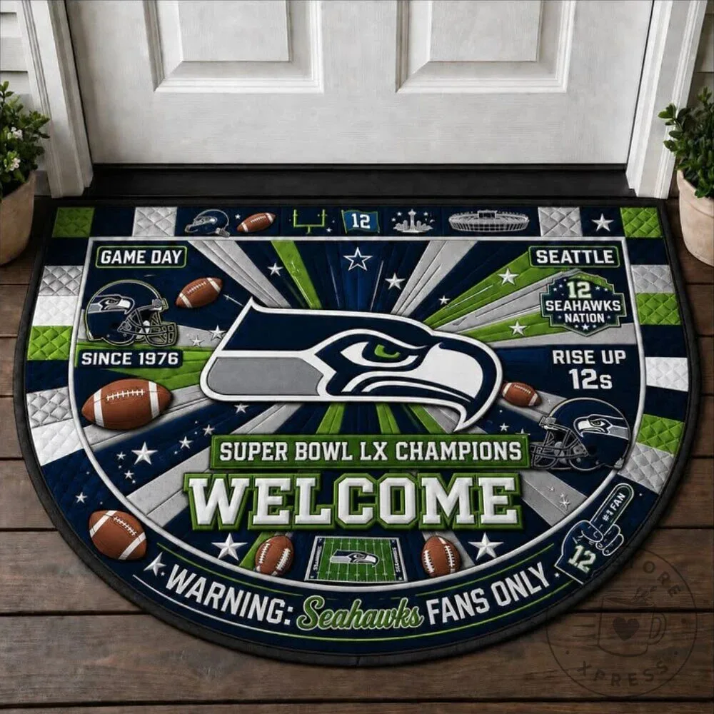 Seattle Seahawks Super Bowl Champions Welcome Doormat 8 Seattle Seahawks Super Bowl Champions Welcome Doormat