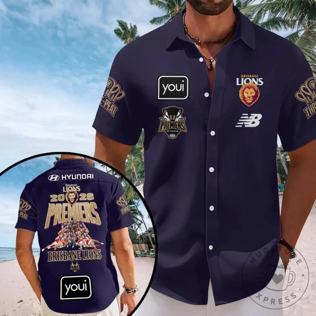 Brisbane Lions 2026 Premiers Australian Football League Hawaiian Shirt