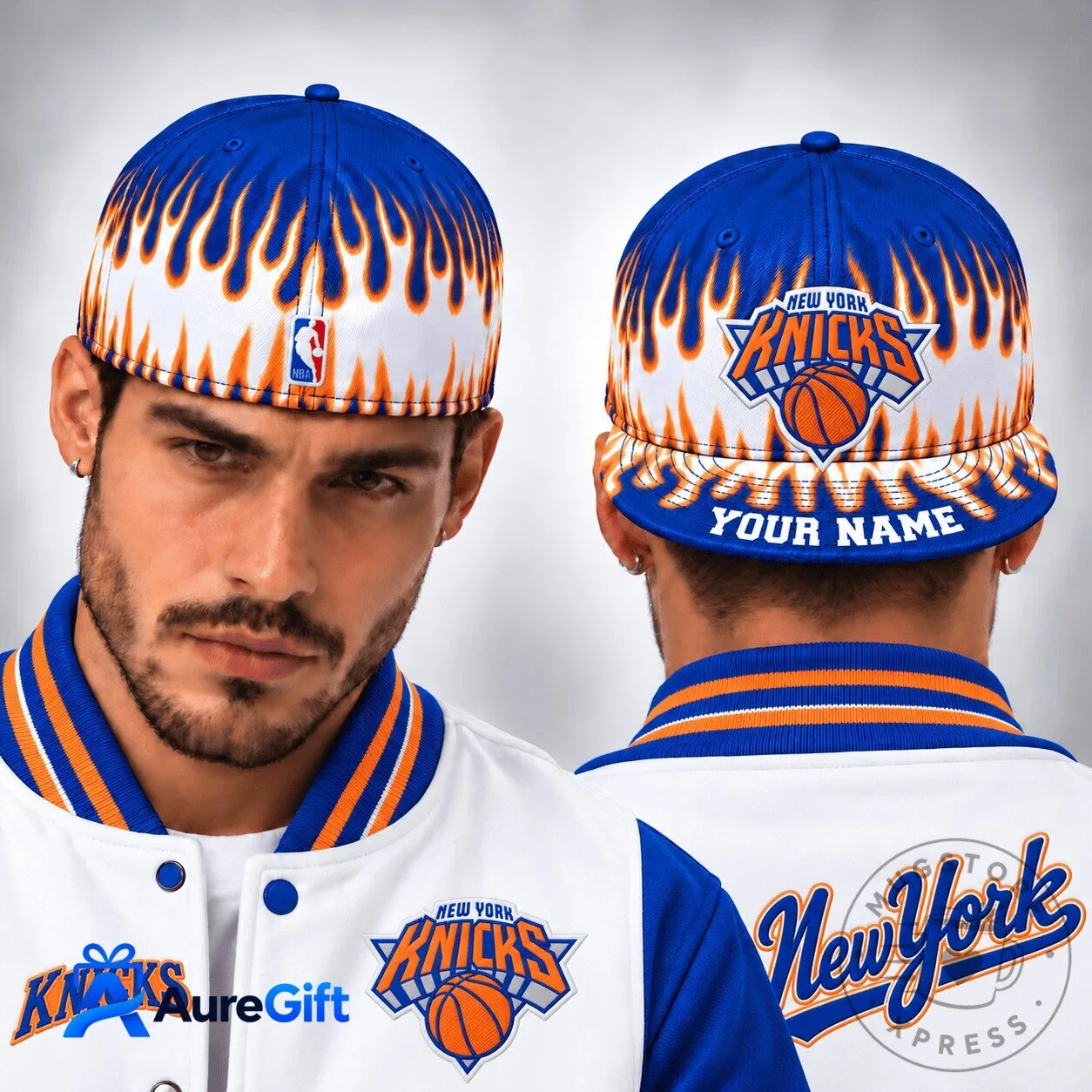 New York Knicks NBA Basketball Game Day Personalized Snapback Cap Hat