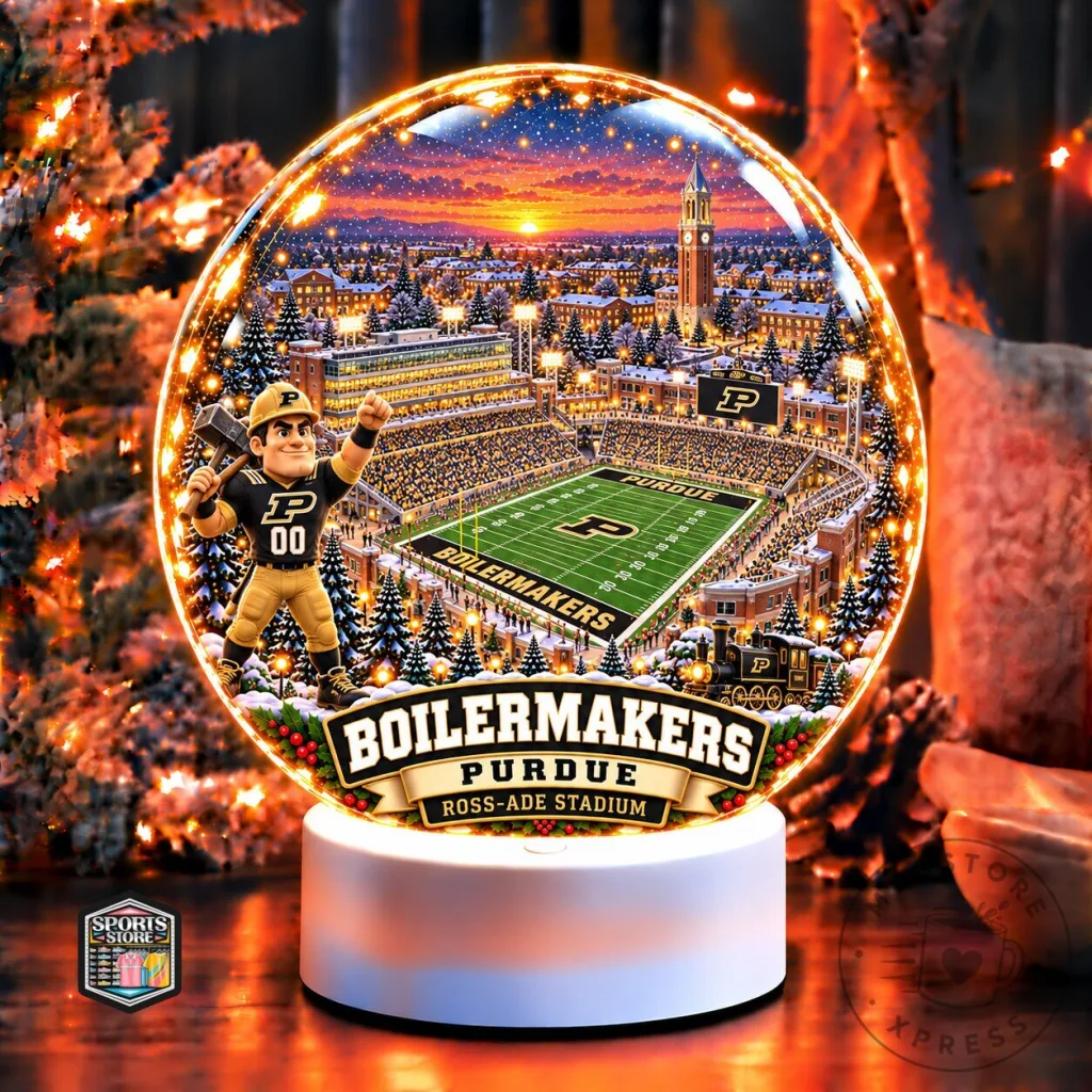 Purdue Boilermakers Ross-Ade Stadium Christmas Snow Globe Light Purdue Boilermakers Ross-Ade Stadium Christmas Snow Globe Light