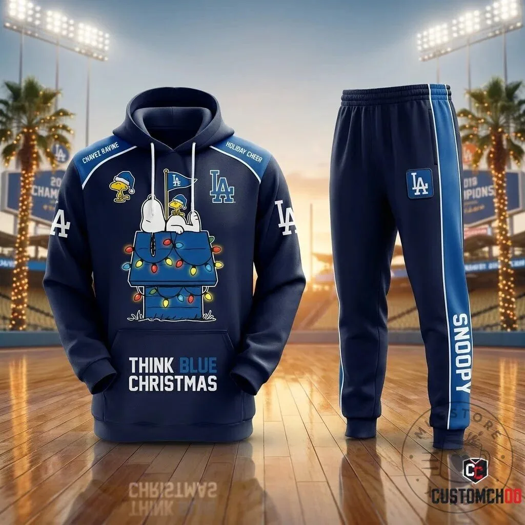 Los Angeles Dodgers Snoopy Christmas Holiday Santa Slam Hoodie 15 Los Angeles Dodgers Snoopy Christmas Holiday Santa Slam Hoodie