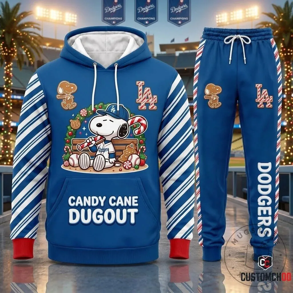 Los Angeles Dodgers Snoopy Christmas Holiday Santa Slam Hoodie 20 Los Angeles Dodgers Snoopy Christmas Holiday Santa Slam Hoodie