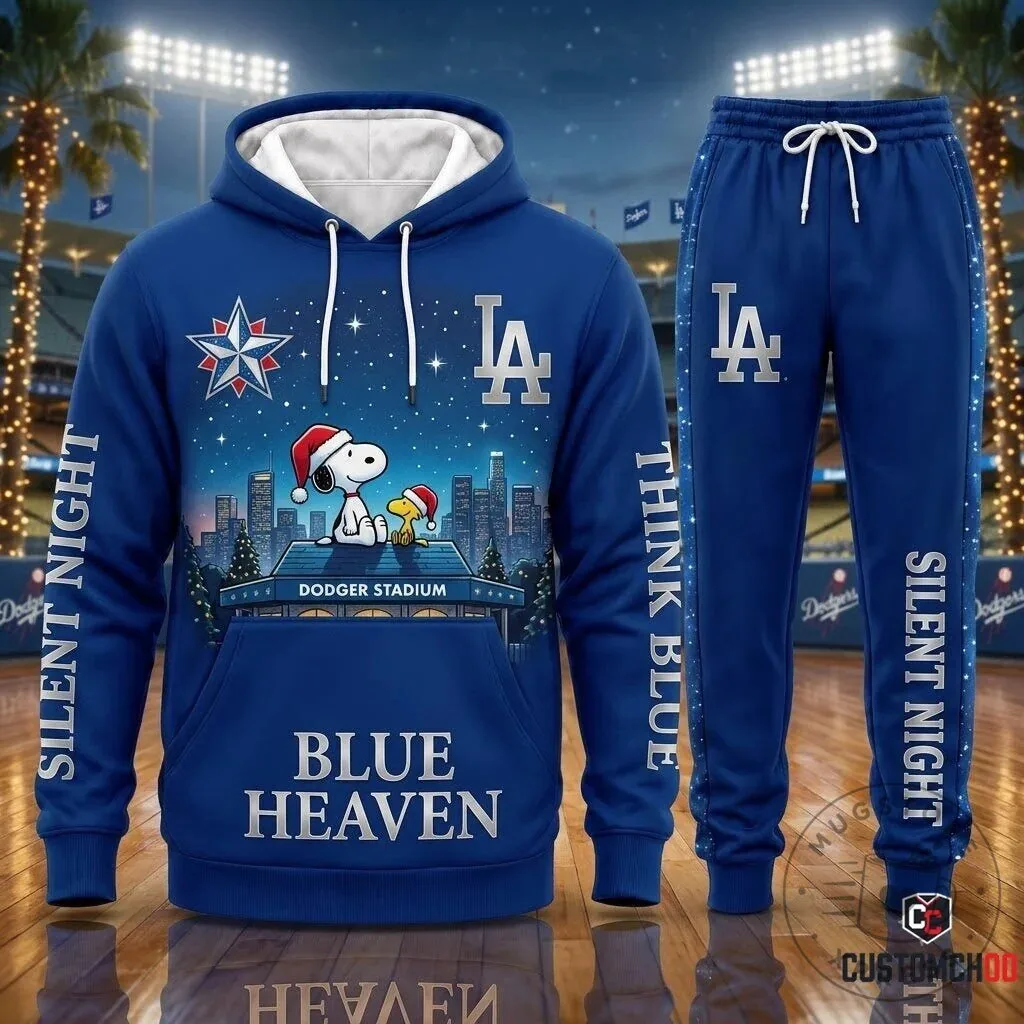 Los Angeles Dodgers Snoopy Christmas Holiday Santa Slam Hoodie 21 Los Angeles Dodgers Snoopy Christmas Holiday Santa Slam Hoodie