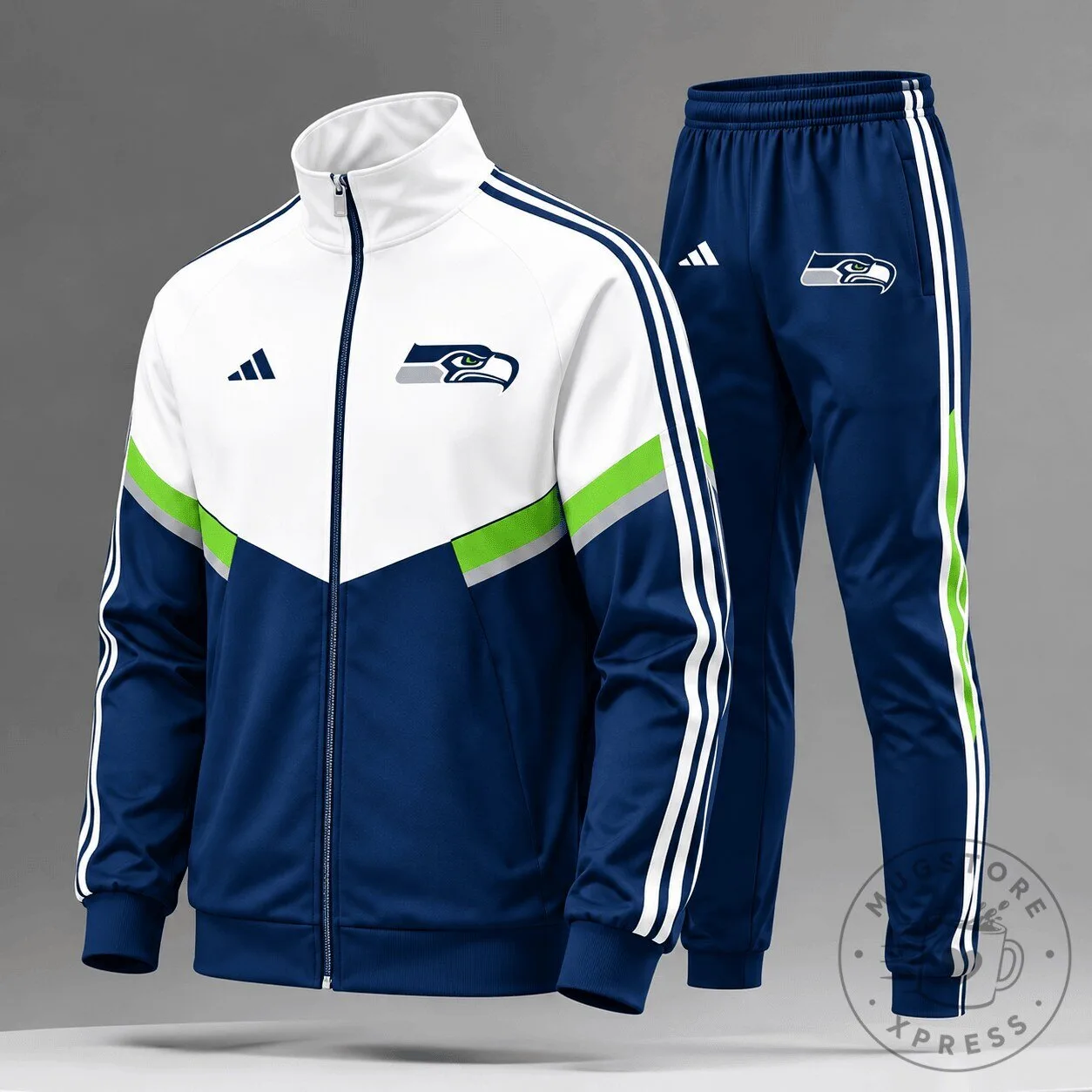 Seattle Seahawks NFL Varsity Team Spirit Full-Zip Track Jacket and Jogger Set