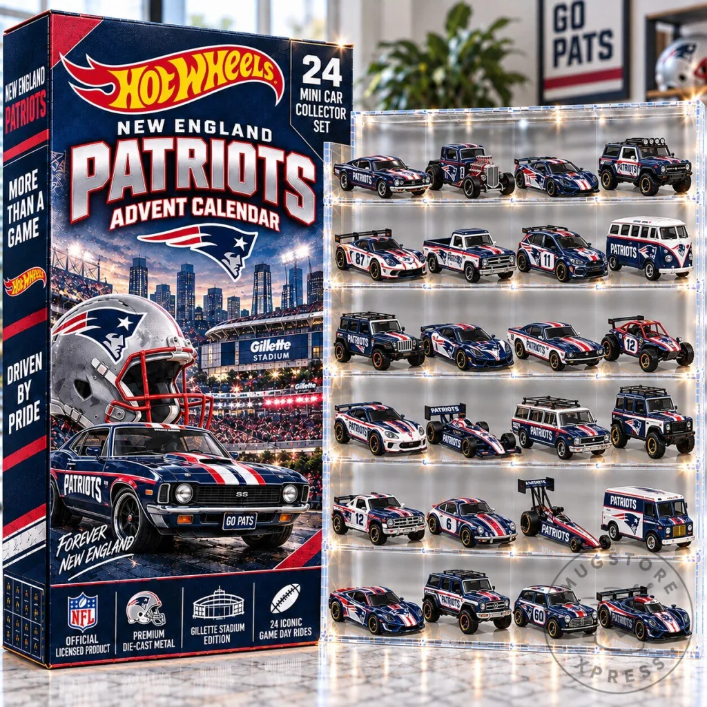 New England Patriots Hot Wheels 24 Mini Car Collector Set Advent Calendar New England Patriots Hot Wheels 24 Mini Car Collector Set Advent Calendar