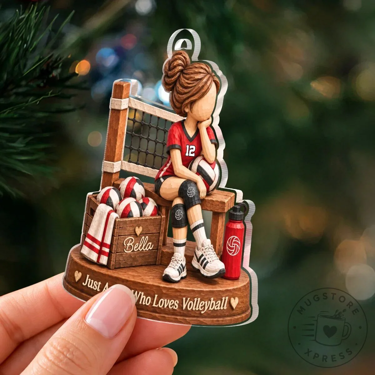 Volleyball Girl Personalized Christmas Tree Ornament Gift for Sport Lovers 13 Volleyball Girl Personalized Christmas Tree Ornament Gift for Sport Lovers