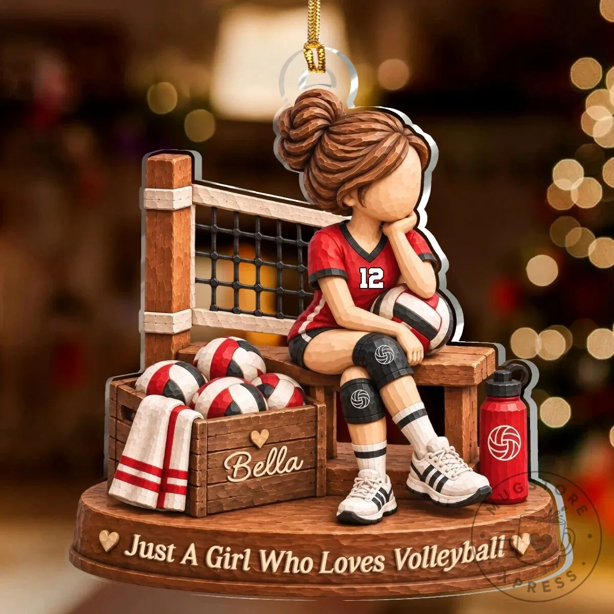 Volleyball Girl Personalized Christmas Tree Ornament Gift for Sport Lovers 14 Volleyball Girl Personalized Christmas Tree Ornament Gift for Sport Lovers