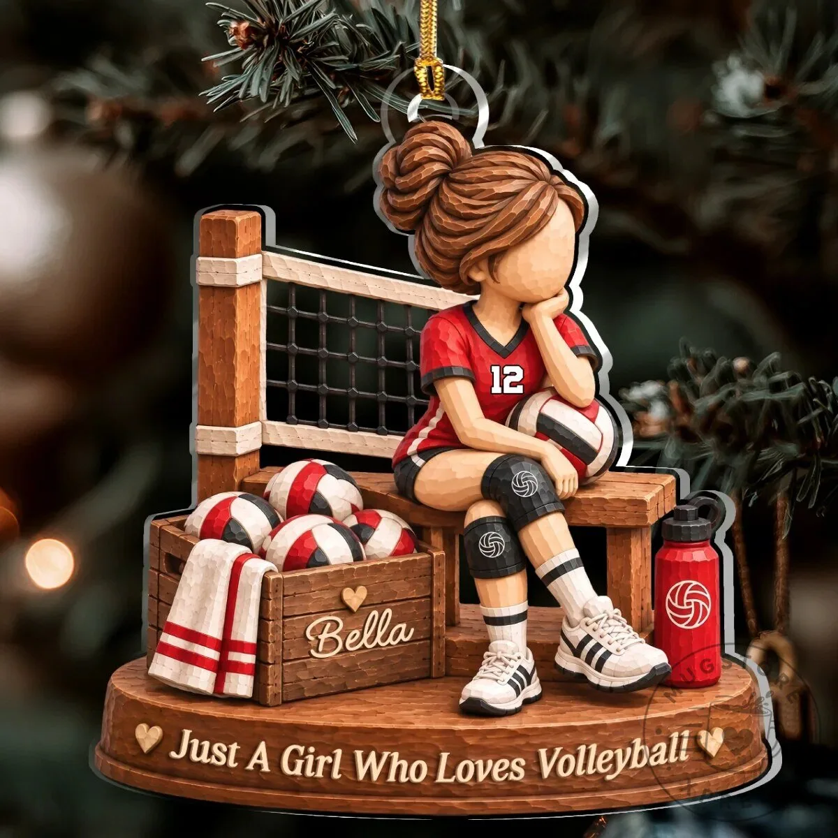 Volleyball Girl Personalized Christmas Tree Ornament Gift for Sport Lovers 18 Volleyball Girl Personalized Christmas Tree Ornament Gift for Sport Lovers