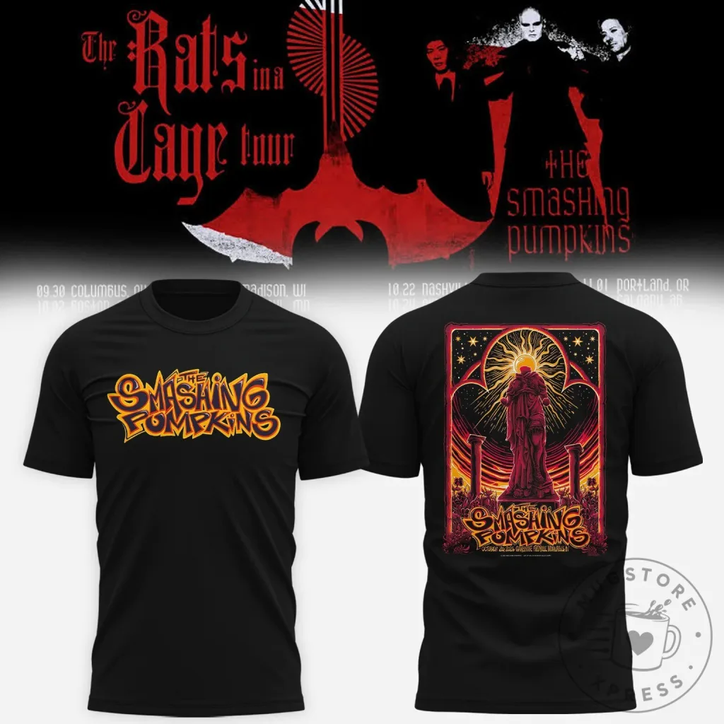 The Smashing Pumpkins The Rats In A Cage Tour Black T-Shirt The Smashing Pumpkins The Rats In A Cage Tour Black T-Shirt