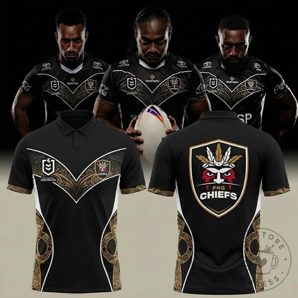 Polo Shirt of the Papua New Guinea Chiefs Rugby League Football Club 5 Polo Shirt of the Papua New Guinea Chiefs Rugby League Football Club