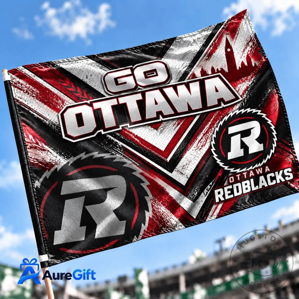 Ottawa Redblacks CFL Football Team Go Ottawa House Flag Ottawa Redblacks CFL Football Team Go Ottawa House Flag