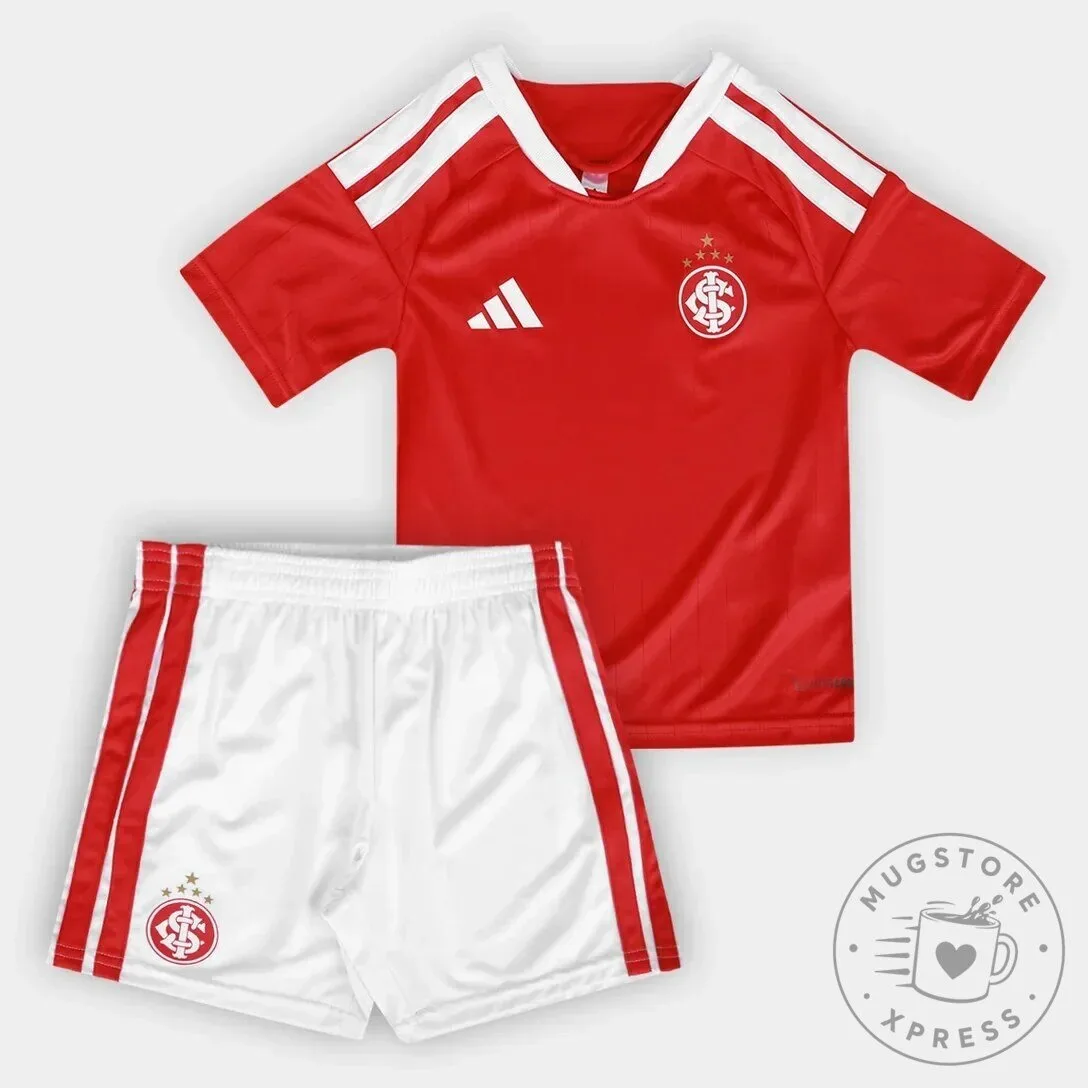 Sport Club Internacional Home Soccer Jersey and Shorts Set 6 Sport Club Internacional Home Soccer Jersey and Shorts Set