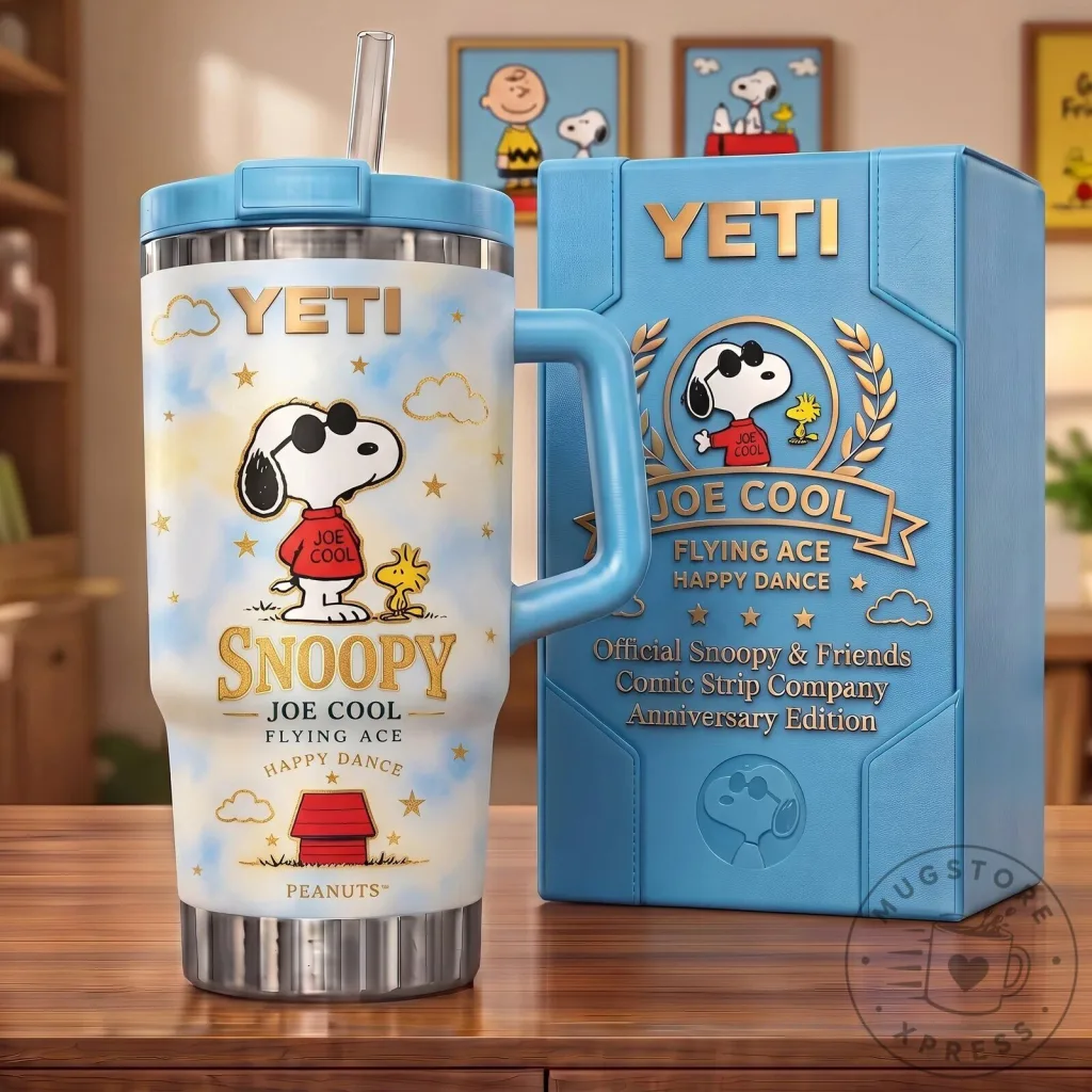 Snoopy Joe Cool Flying Ace Happy Dance Peanuts Yeti Tumbler Snoopy Joe Cool Flying Ace Happy Dance Peanuts Yeti Tumbler