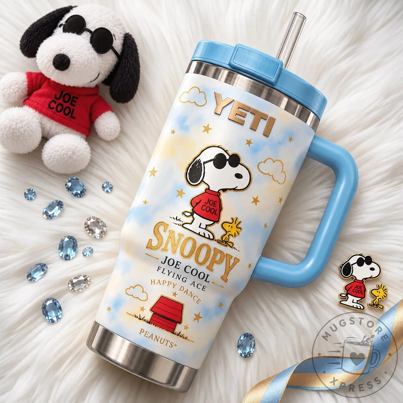 Snoopy Joe Cool Flying Ace Happy Dance Peanuts Yeti Tumbler 6 Snoopy Joe Cool Flying Ace Happy Dance Peanuts Yeti Tumbler