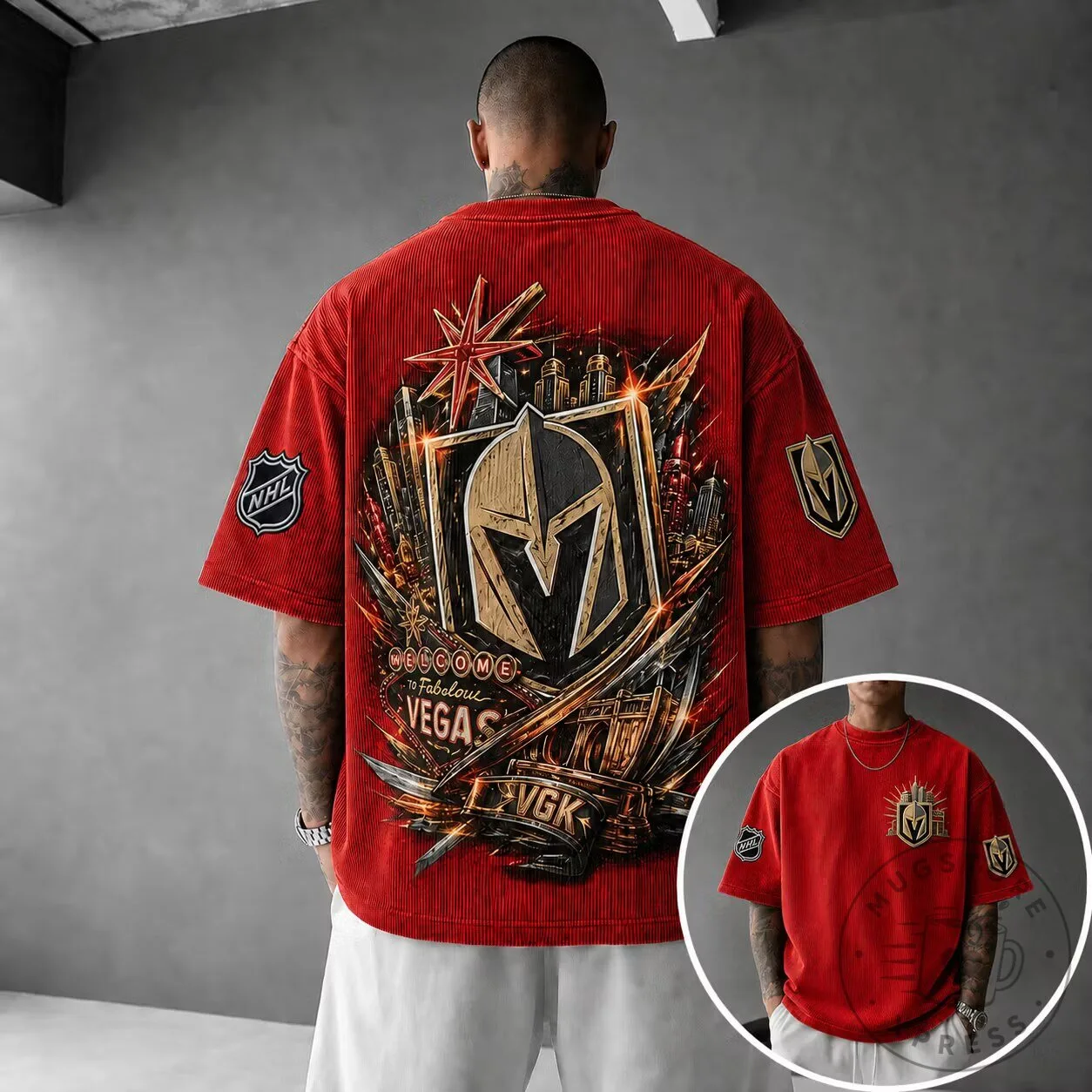 Las Vegas Golden Knights NHL Ice Hockey Team Logo Fan T-Shirt 5 Las Vegas Golden Knights NHL Ice Hockey Team Logo Fan T-Shirt