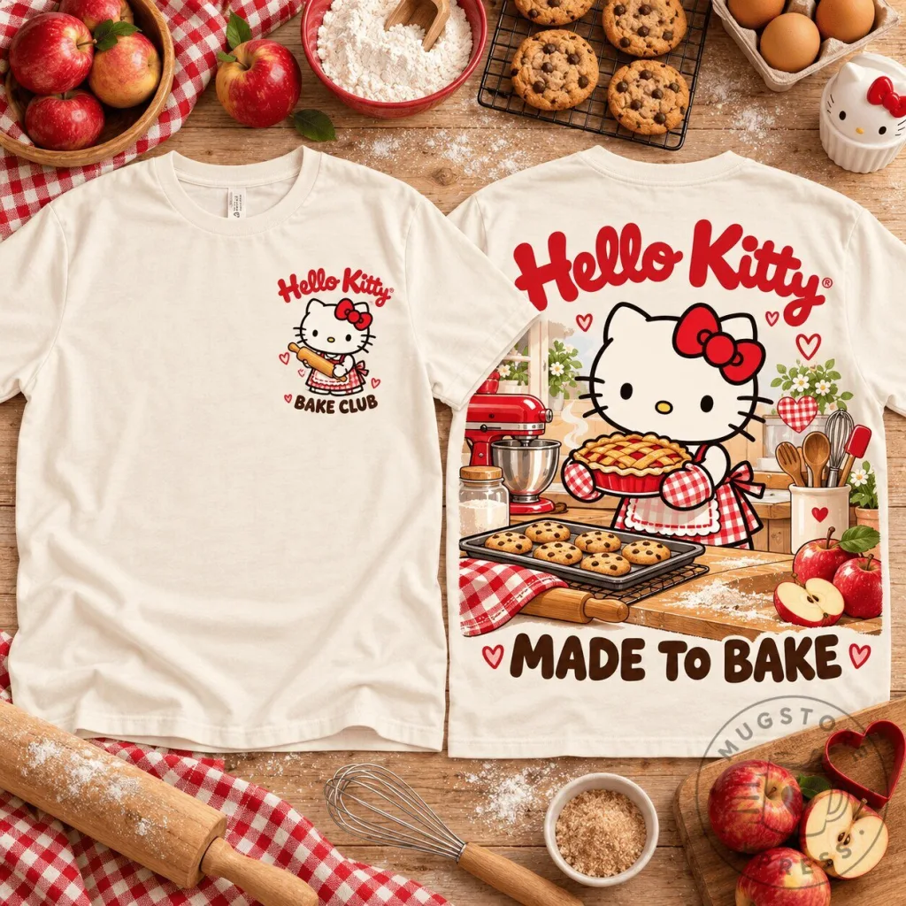 Hello Kitty Made to Bake Bakery Club Graphic T-Shirt Hello Kitty Made to Bake Bakery Club Graphic T-Shirt