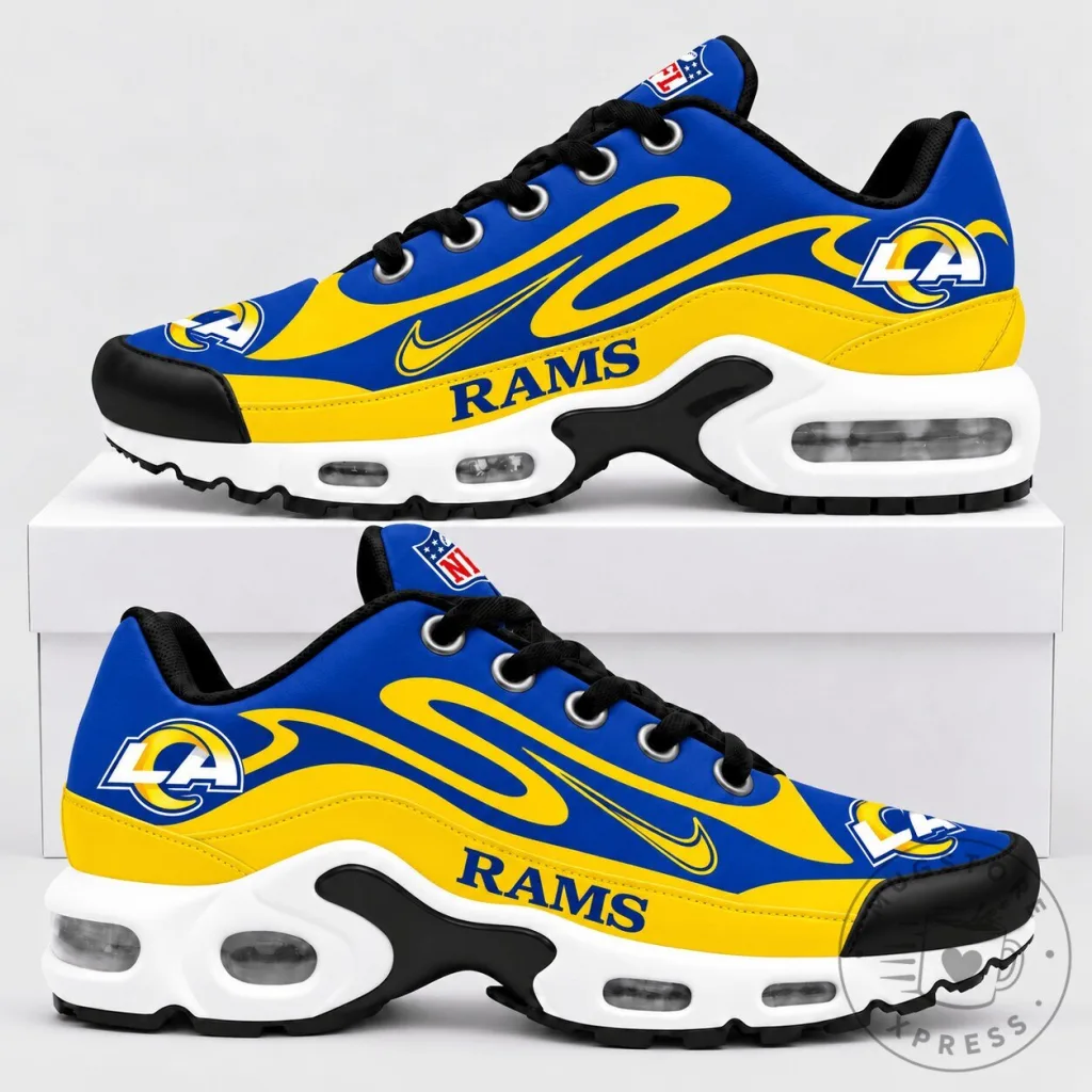 Los Angeles Rams National Football League Sport Stripe Air Max Shoes Los Angeles Rams National Football League Sport Stripe Air Max Shoes