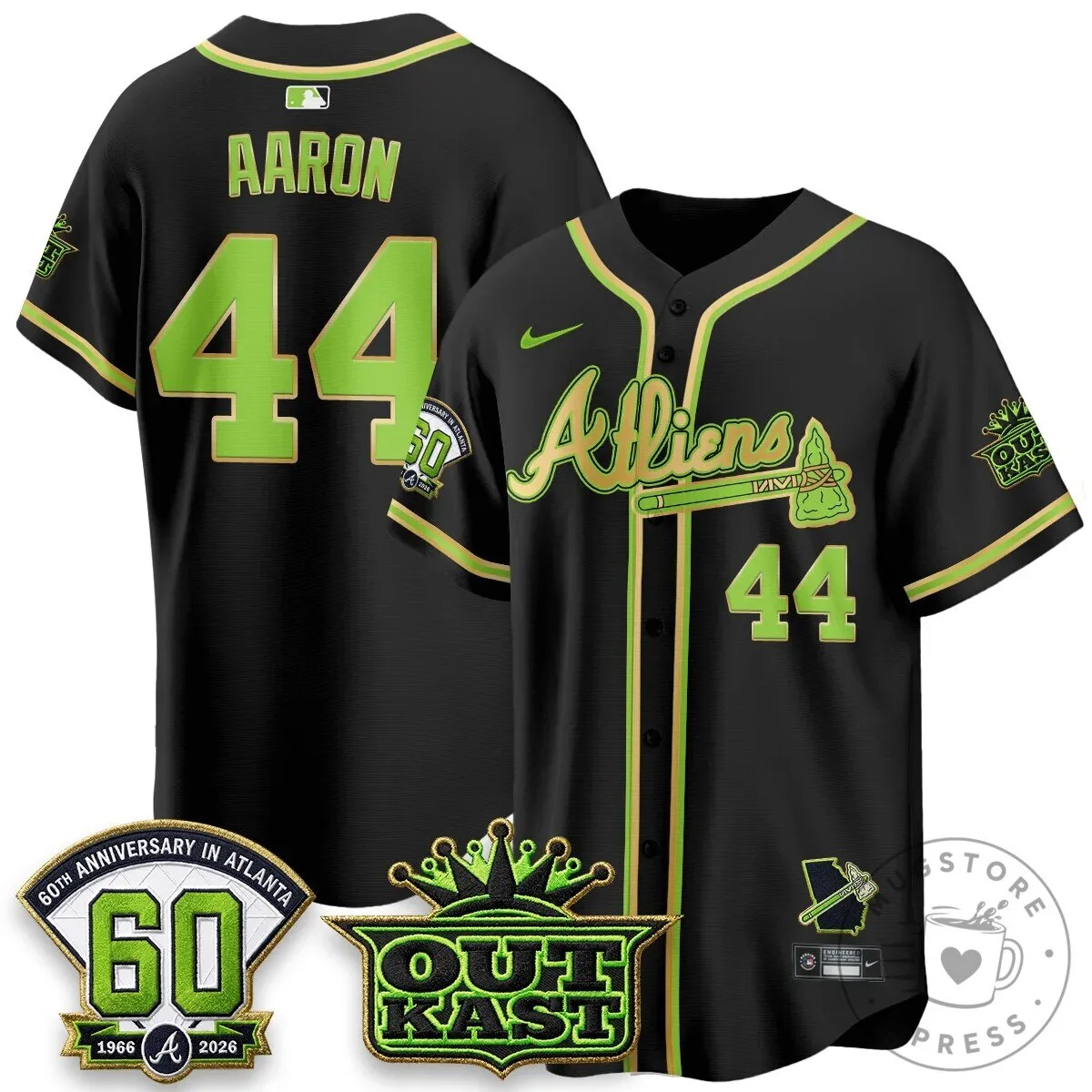 Atlanta Braves Ronald Acuna Jr. Outkast Atliens Baseball Jersey 60 Atlanta Braves Ronald Acuna Jr. Outkast Atliens Baseball Jersey