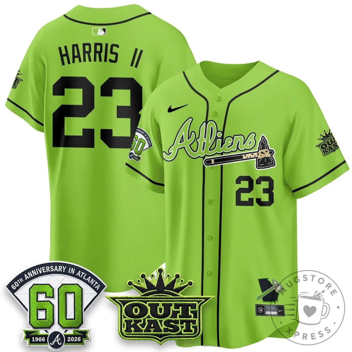 Atlanta Braves Ronald Acuna Jr. Outkast Atliens Baseball Jersey 72 Atlanta Braves Ronald Acuna Jr. Outkast Atliens Baseball Jersey