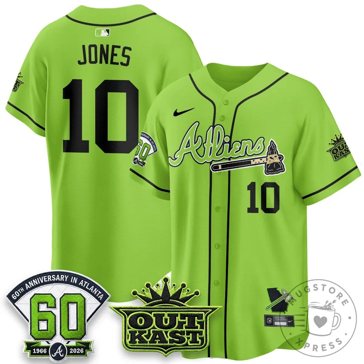 Atlanta Braves Ronald Acuna Jr. Outkast Atliens Baseball Jersey 74 Atlanta Braves Ronald Acuna Jr. Outkast Atliens Baseball Jersey