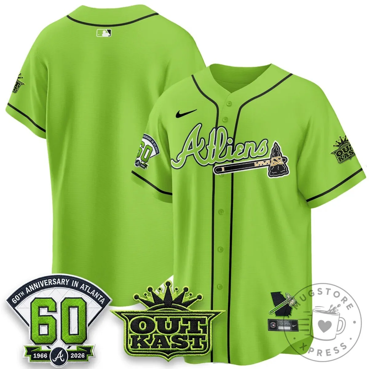Atlanta Braves Ronald Acuna Jr. Outkast Atliens Baseball Jersey 75 Atlanta Braves Ronald Acuna Jr. Outkast Atliens Baseball Jersey
