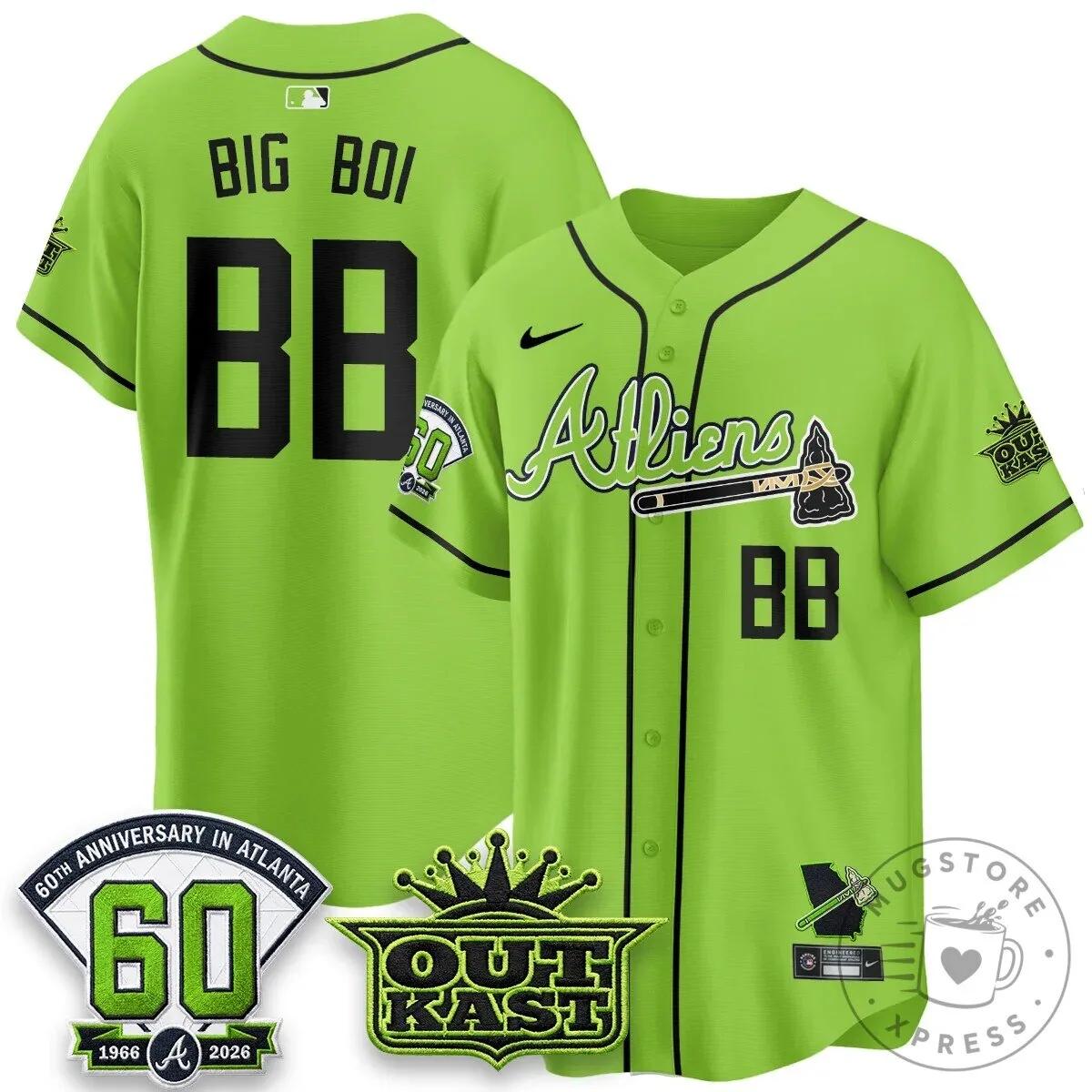 Atlanta Braves Ronald Acuna Jr. Outkast Atliens Baseball Jersey 77 Atlanta Braves Ronald Acuna Jr. Outkast Atliens Baseball Jersey