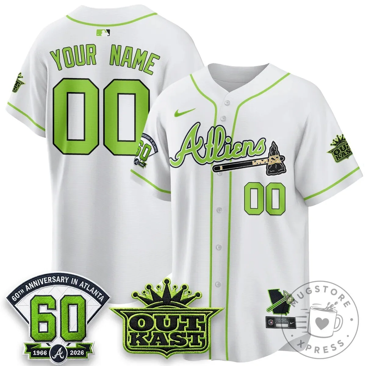 Atlanta Braves Ronald Acuna Jr. Outkast Atliens Baseball Jersey 89 Atlanta Braves Ronald Acuna Jr. Outkast Atliens Baseball Jersey