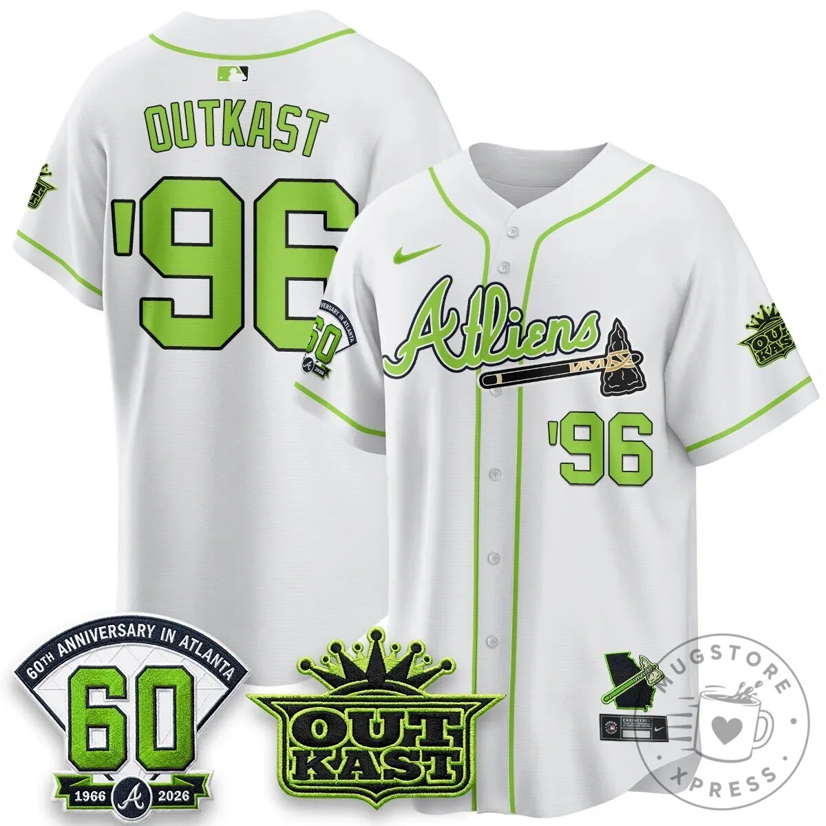 Atlanta Braves Ronald Acuna Jr. Outkast Atliens Baseball Jersey 91 Atlanta Braves Ronald Acuna Jr. Outkast Atliens Baseball Jersey