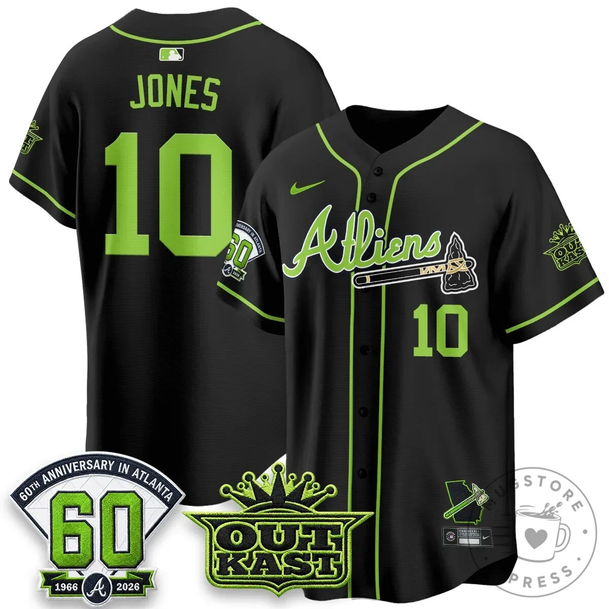 Atlanta Braves Ronald Acuna Jr. Outkast Atliens Baseball Jersey 100 Atlanta Braves Ronald Acuna Jr. Outkast Atliens Baseball Jersey