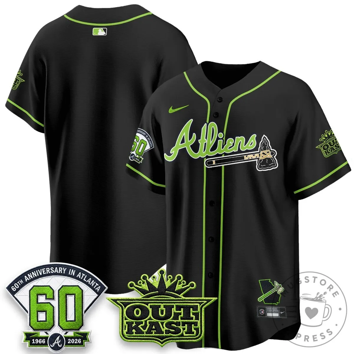 Atlanta Braves Ronald Acuna Jr. Outkast Atliens Baseball Jersey 101 Atlanta Braves Ronald Acuna Jr. Outkast Atliens Baseball Jersey