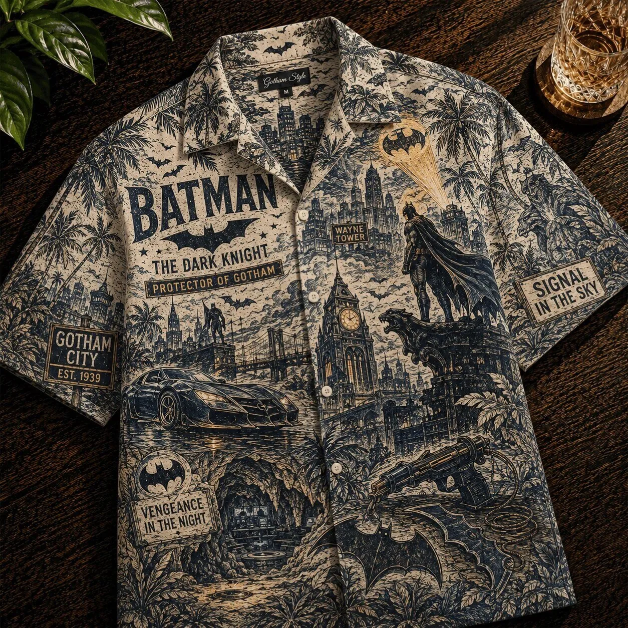 Gotham City's Dark Knight Batman Hawaiian Shirt - The Ultimate Protector Style