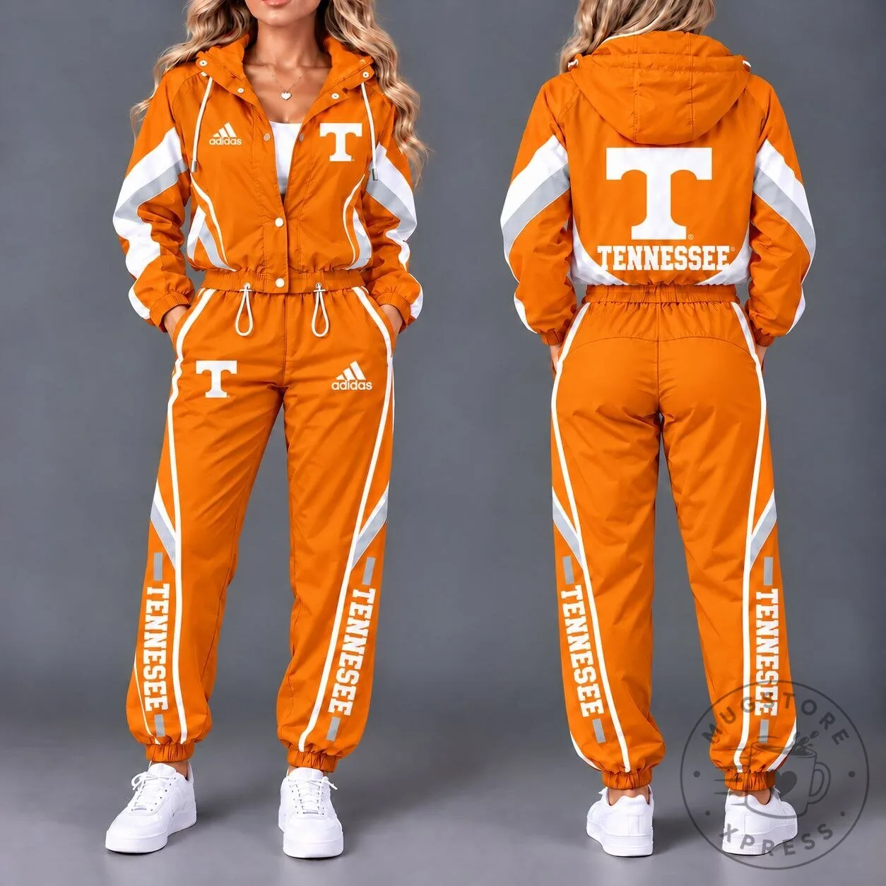 Tennessee Volunteers NCAA Football Team Orange Tracksuit Jacket and Pants Set