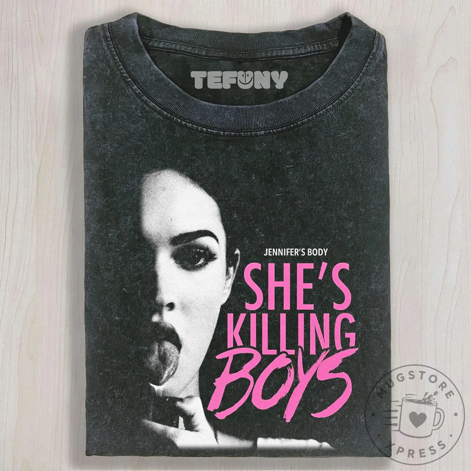Jennifer's Body She's Killing Boys Movie Poster Black Washed T-Shirt