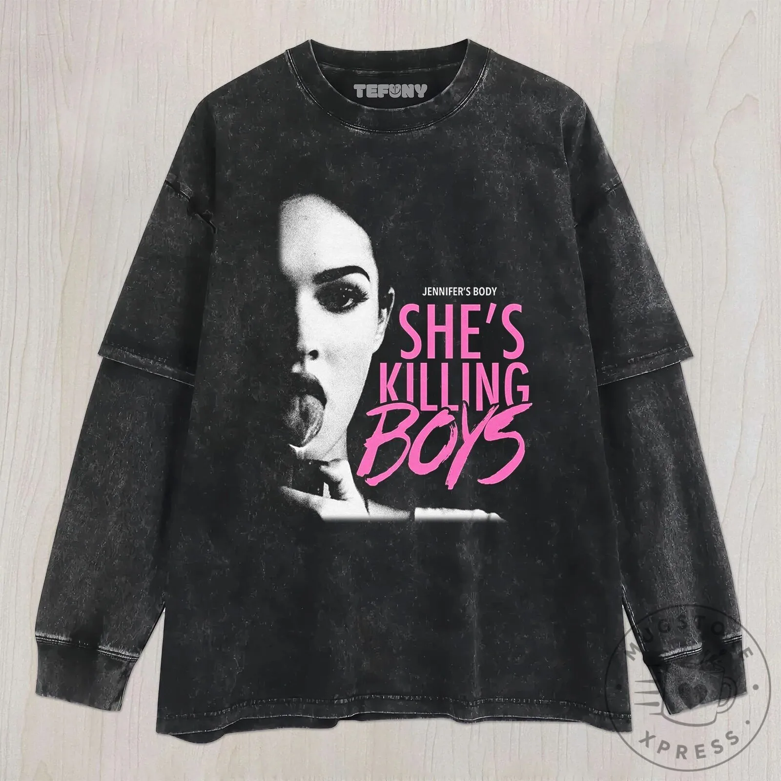 Jennifer's Body She's Killing Boys Movie Poster Black Washed T-Shirt 11 Jennifer