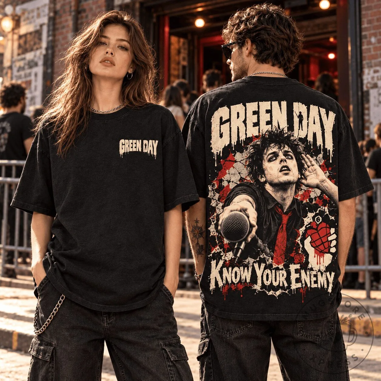Green Day Know Your Enemy Billie Joe Armstrong Concert Portrait T-Shirt